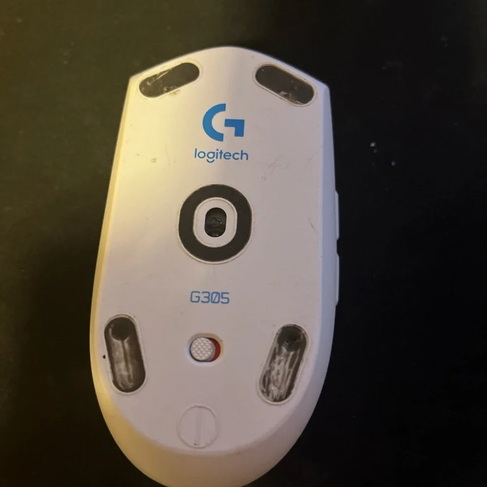 Logitech White Wireless Mouse with Black Accents